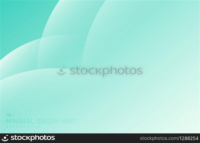 Abstract gradient green mint circle pattern design of tech background. Use for ad, poster, artwork, template design, cover. illustration vector eps10