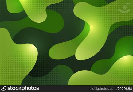 Abstract gradient green nature design template artwork. Overlapping for organic style artwork decorative background. Illustration vector