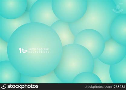 Abstract gradient green yellow bubble 3D pattern artwork background. Decorate for ad, poster, template design, print, ad. illustration vector eps10