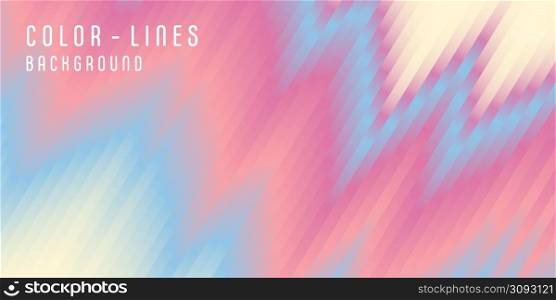 Abstract gradient line pattern background. Design of pastel color template. Illustration vector
