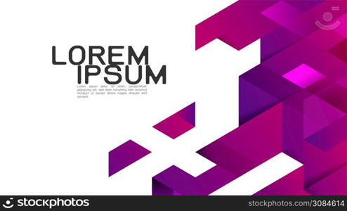 Abstract gradient mixed geometric template and modern overlapping on white background. Vector illustration