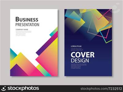 Abstract gradient modern geometric flyer and poster design template background. Use for brochuer, book cover, report, corporate, annual, business, magazine, banner.