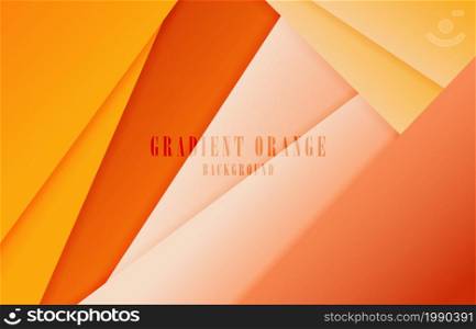 Abstract gradient orange and yellow design of modern colourful template. Cover space design of new style background. Illustration vector