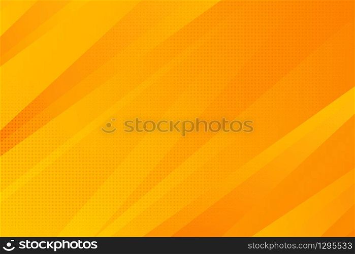 Abstract gradient orange and yellow tech design pattern with halftone artwork background. Decorate for ad, poster, template design, print. illustration vector eps10