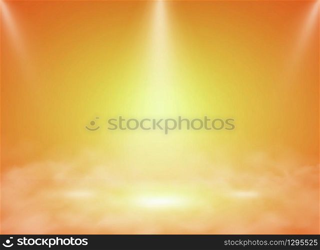 Abstract gradient orange yellow color mock up background. Decorate for ad, poster, mock up, display for product. illustration vector eps10
