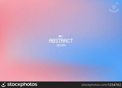 Abstract gradient pink and blue template background with halftone decorative design. Use for ad, poster, artwork, template design, print. illustration vector eps10