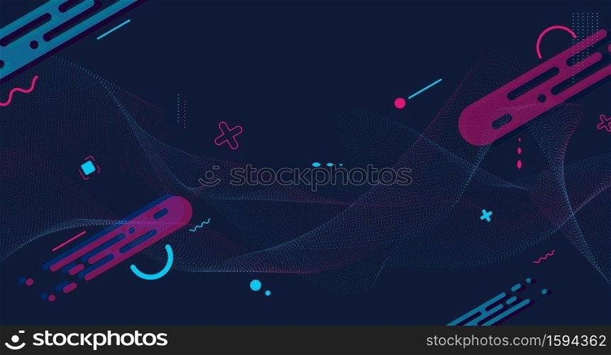 Abstract gradient pink and purple design of futuristic artwork with geometric elements background. Decorate for ad, poster, artwork, template design, print. illustration vector eps10