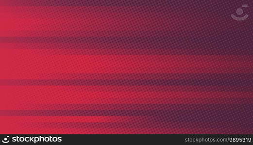 Abstract gradient red and purple lines pattern template design. Decorating with geometric circle halftone element one side of futuristic background. illustration vector