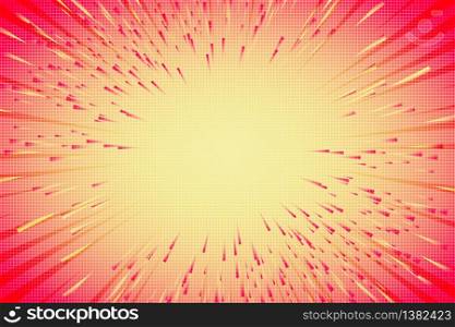Abstract gradient red and yellow design of cartoon artwork template background. Decorate for ad, poster, copy space of text. illustration vector eps10