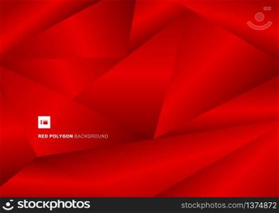 Abstract gradient red low poly background and texture. Vector illustration