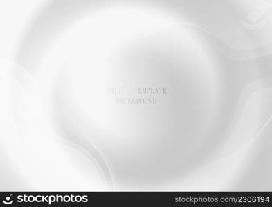 Abstract gradient white and gray decorative template wavy design. Overlapping with lines stripe design on white background. Illustration vector