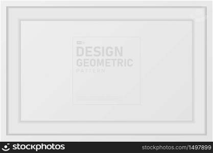 Abstract gradient white design of tech template background. Use for ad, poster, artwork, presentation, copy space of text. vector eps10