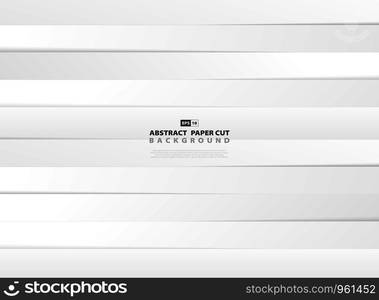 Abstract gradient white paper cut lines background. You can use for ad, poster, presentation, artwork, cover print. illustration vector eps10