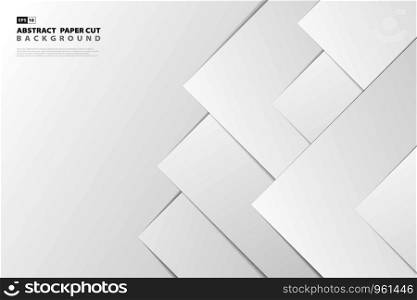 Abstract gradient white paper cut style background. You can use for ad, poster, presentation, artwork, cover print. illustration vector eps10