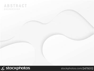 Abstract gradient white template design decorative artwork. Overlapping style template decoration background. Illustration vector