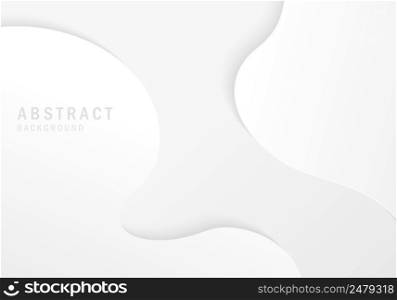 Abstract gradient white template design wavy decorative artwork. Design artwork minimal decorative background. Illustration vector