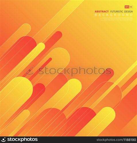 Abstract gradient yellow and orange stripe line pattern of artwork decorative background. Use for ad, poster, artwork, template design, cover. illustration vector eps10