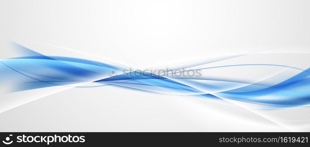 Abstract gradients blue waves sale banner template background. colorful vector illustration