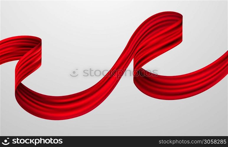 Abstract gradients, fabric red waves banner template background.