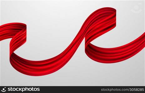 Abstract gradients, fabric red waves banner template background.