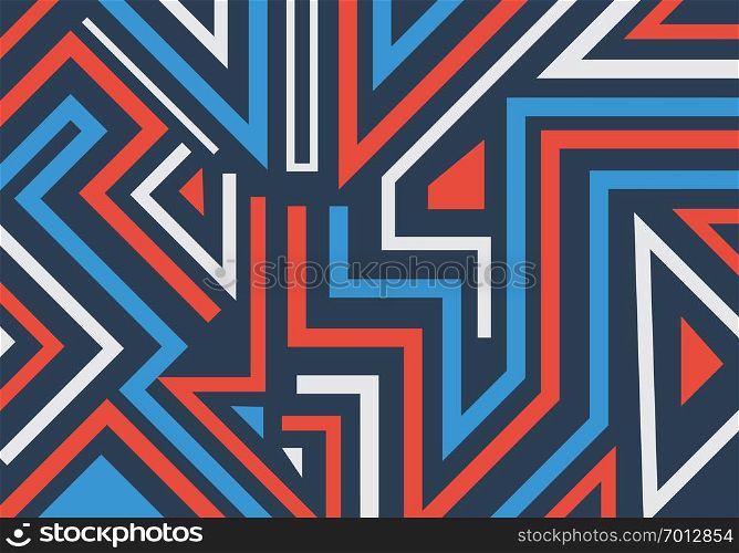 Abstract graffiti geometric shapes and lines pattern background. Vector illustration