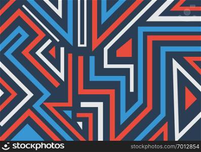 Abstract graffiti geometric shapes and lines pattern background. Vector illustration