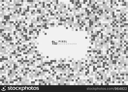 Abstract gray and white colors decorating in pixelated design pattern background. You can use for ad, poster, artwork, template. illustration vector eps10