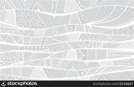 Abstract gray and white creative background. Hand drawn graphic creative vector illustration.
