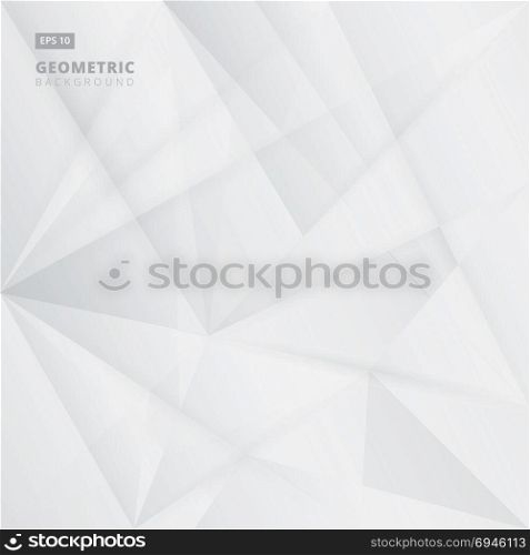 Abstract gray and white Lowpoly vector background. Template for style design. Vector illustration. Used transparency layers of background