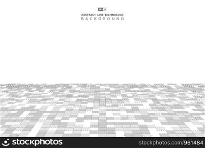 Abstract gray and white square pattern design tech design background. Use for ad, poster, artwork, template design. illustration vector eps10