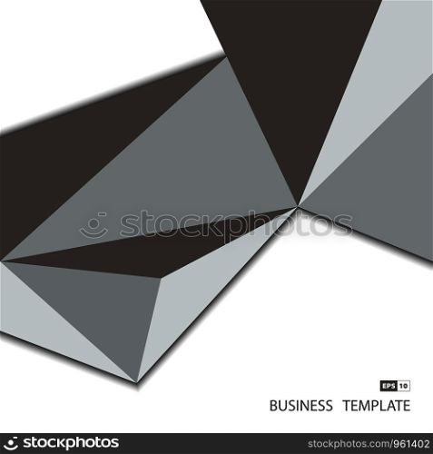 Abstract gray business triangles template 3d decoration design. Use for poster, ad, artwork, print, flyer. illustration vector eps10