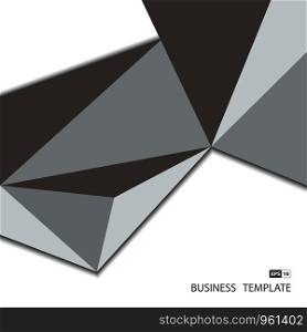 Abstract gray business triangles template 3d decoration design. Use for poster, ad, artwork, print, flyer. illustration vector eps10