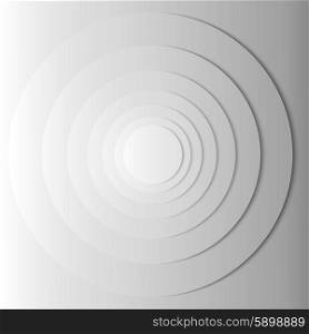Abstract gray circles with shadow. EPS 10 background, vector illustration.