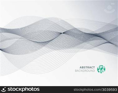 Abstract gray color line wave element for design background. Vector illustration. Abstract gray color line wave element for design background.
