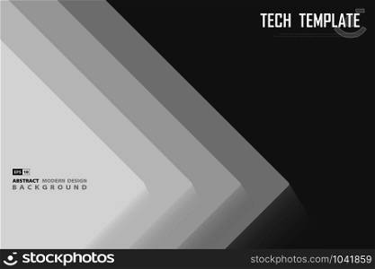 Abstract gray gradient paper cut design of decoration background. Use for poster, template design, ad, artwork. illustratino vector eps10