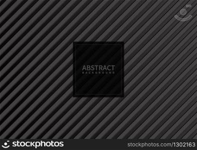Abstract gray stripe pattern diagonal on black background and texture. Vector illustration