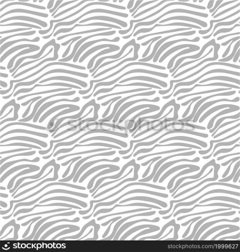 Abstract gray texture on a white background. For fabrics, baby clothes, backgrounds, textiles, wrapping paper and other decorations. Vector seamless pattern.