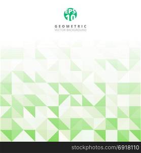 Abstract gray triangle and square in green and white color pattern, Vector illustration, copy space