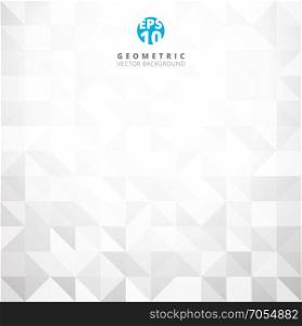 Abstract gray triangle and square in grey and white color pattern, Vector illustration, copy space