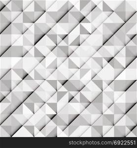 Abstract gray triangle and square in grey or white color pattern, Vector illustration, copy space