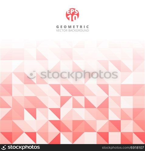 Abstract gray triangle and square in red and white color pattern, Vector illustration, copy space
