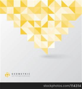 Abstract gray triangle and square in yellow and white color pattern, Vector illustration, copy space