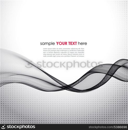 Abstract gray wave vector background. EPS 10