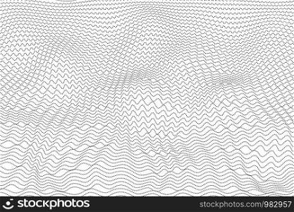 Abstract gray wavy dot pattern design background. Use for poster, artwork, template design. illustration vector eps10