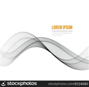 Abstract gray wavy lines. Colorful vector background