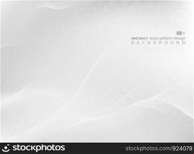 Abstract gray wavy pattern design background of modern tech. You can use for ad, poster, artwork, template design. illustration vector eps10