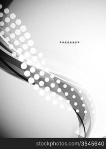 Abstract grayscale wave vector background