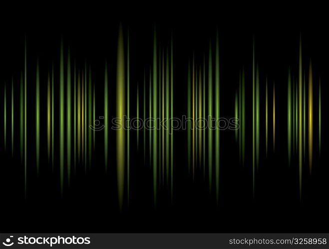 Abstract green and black music graphic equaliser with copy space