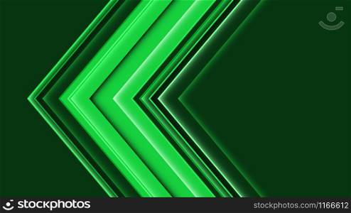 Abstract green arrow direction speed with blank space design modern futuristic background vector illustration.
