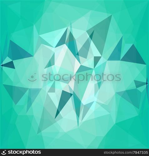 Abstract Green Background. Abstract Polygonal Geometric Pattern. Green Background